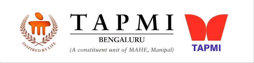 T.A. Pai Management Institute (TAPMI) logo and campus banner