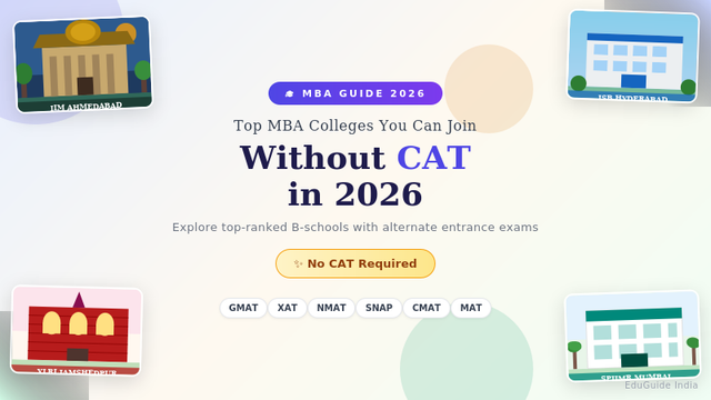  Top MBA Colleges Without CAT Score: Admission 2026 | Fees, Cutoffs & Placements