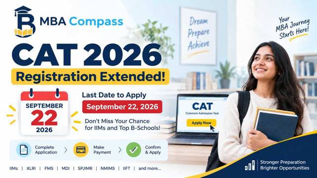 CAT 2026 Registration Last Date Extended to September 22; Apply O